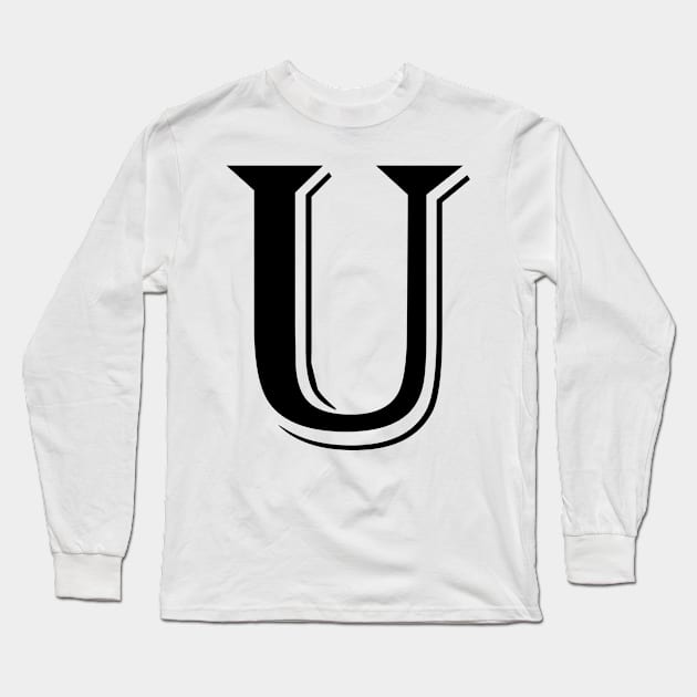 Black letter U in vintage style Long Sleeve T-Shirt by Classical